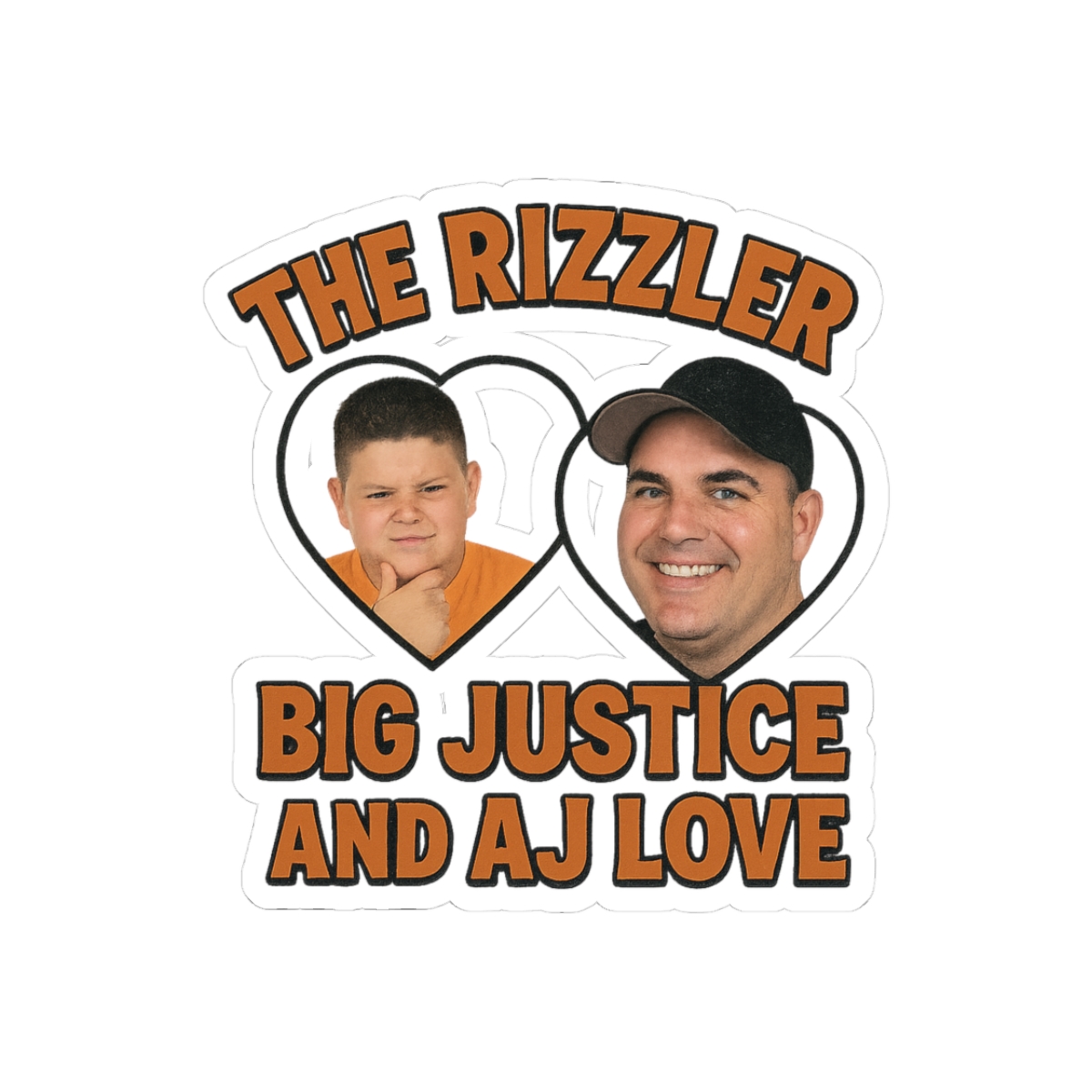 Rizzler Big Justice AJ Love Bold Meme Sticker - Official stickers merchandise