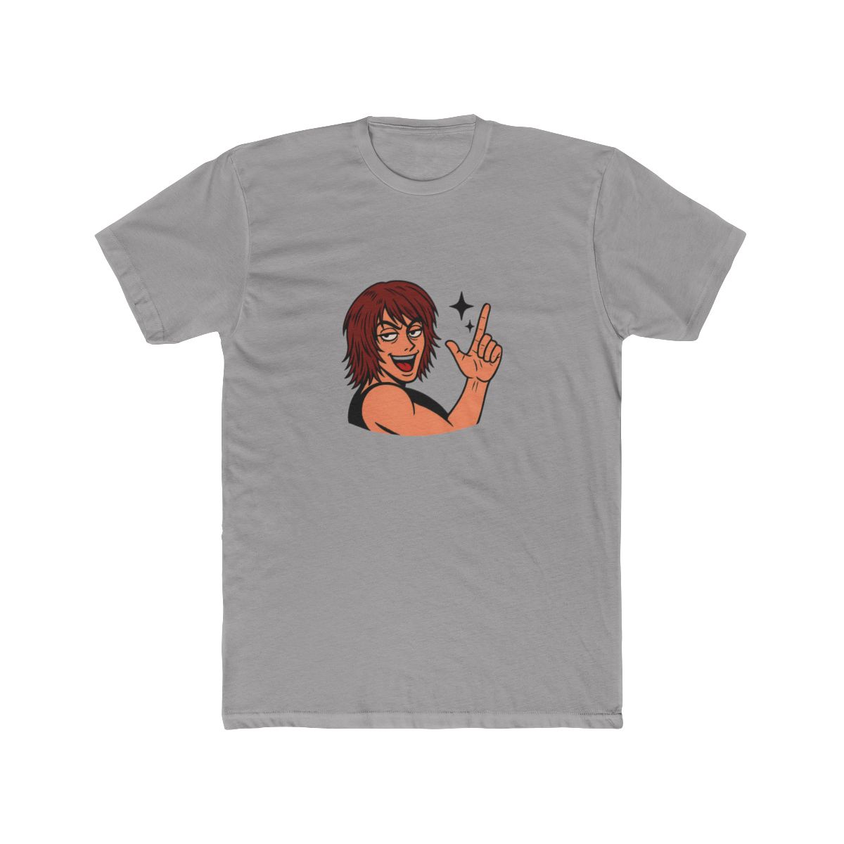 Playful Manga Confidence Gesture Graphic T-Shirt - Official t-shirts merchandise