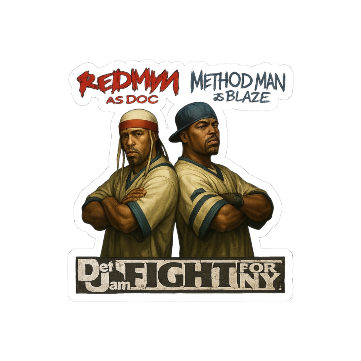 Def Jam Fight For NY Redman Method Man Hip-Hop Sticker - Official stickers merchandise