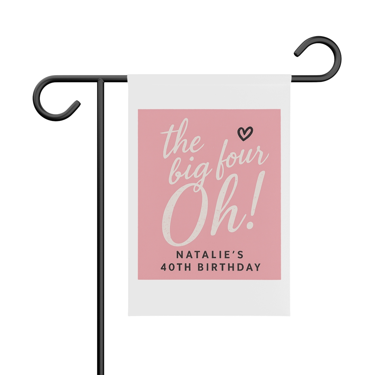 Big Four Oh! 40th Birthday Wine Label Party Flag - Official Influencer merchandise