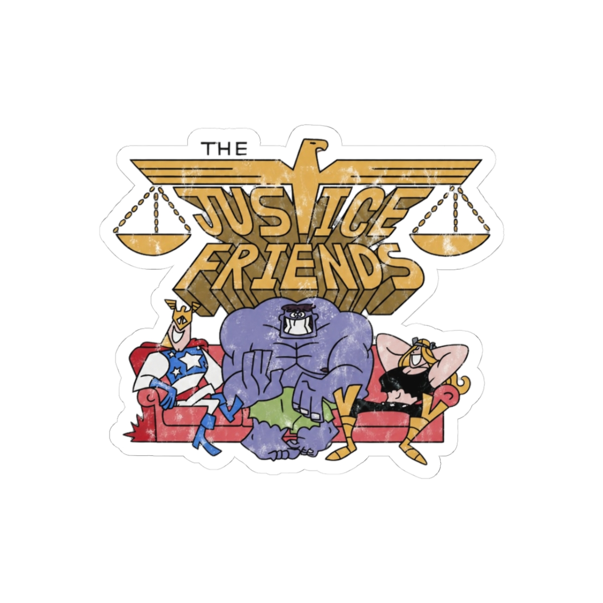 The Justice Friends Sticker - Official stickers merchandise